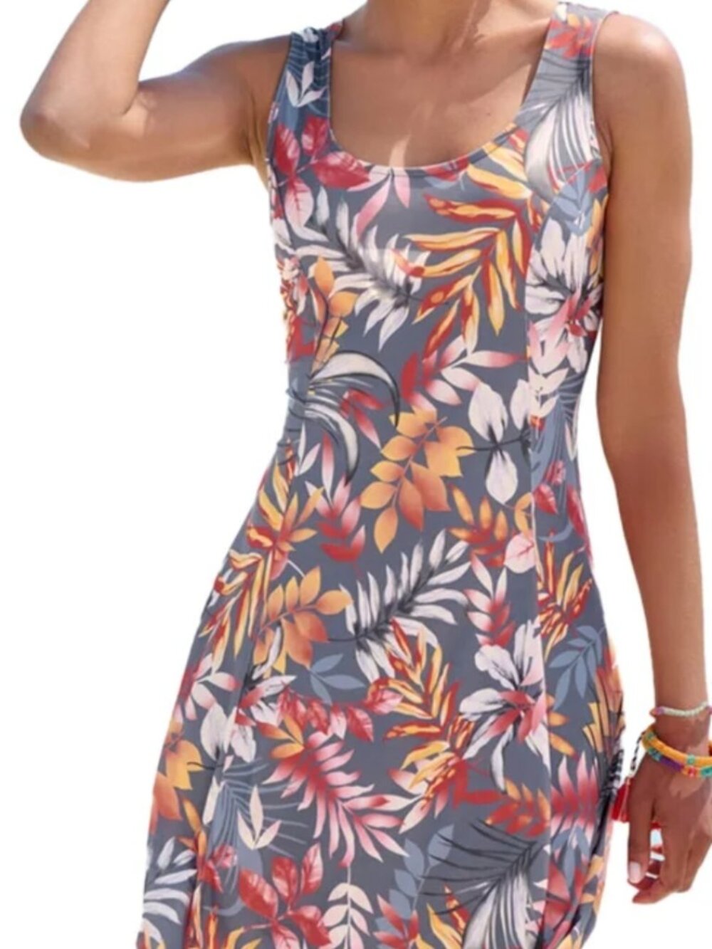 NWOT LASCANA Floral Sleeveless Midi Dress Small